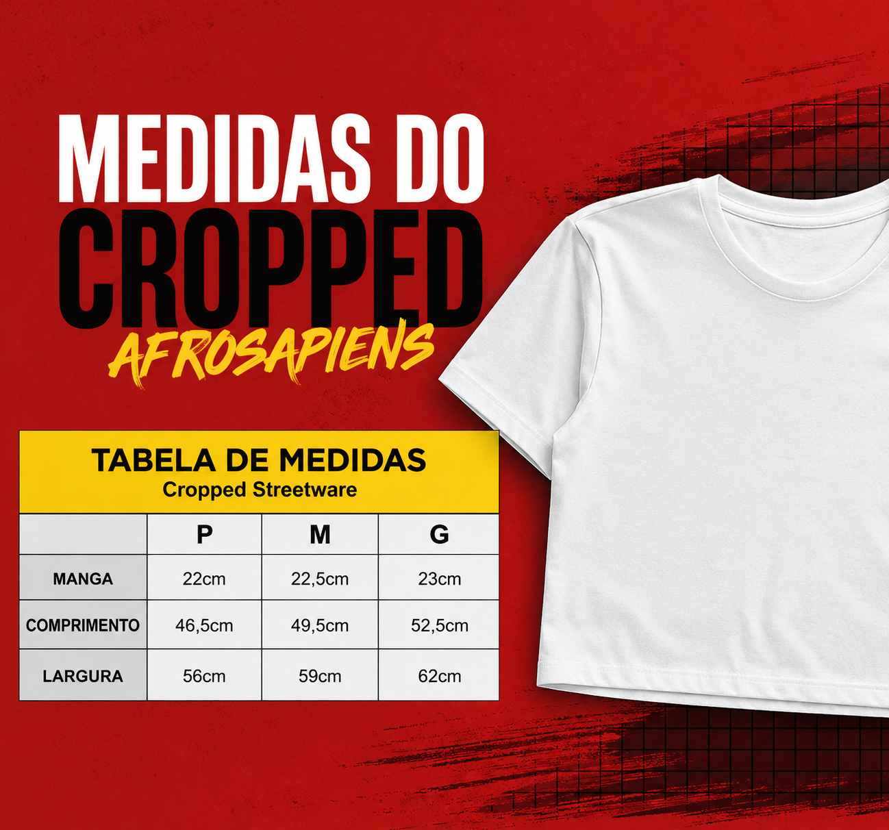 Tabela de Medidas Croppeds Afrosapiens
